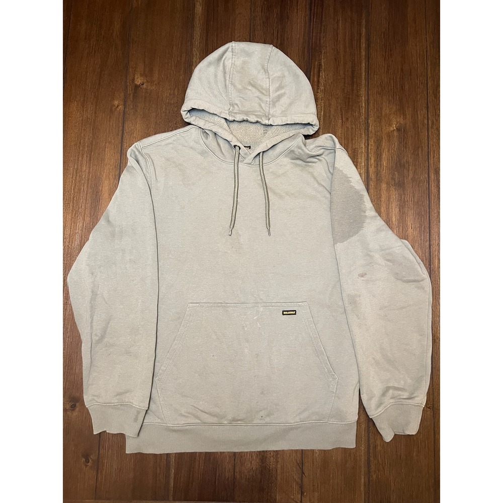 BRAHMA Gray Pullover Hoodie‎ Fleece Lined Hooded Sweatshirt XL